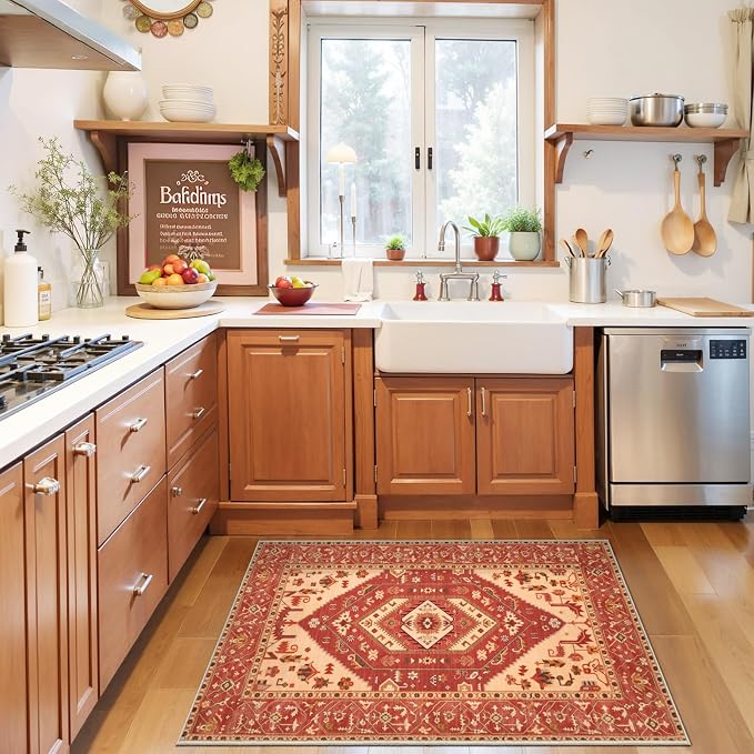SERISSA Boho Rugs for Entryway, 2x3 Washable Non-Slip Entryway Rug Small Area - Image 6