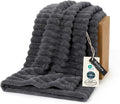 Bedsure Grey Fleece Throw Blanket by BEDSURE