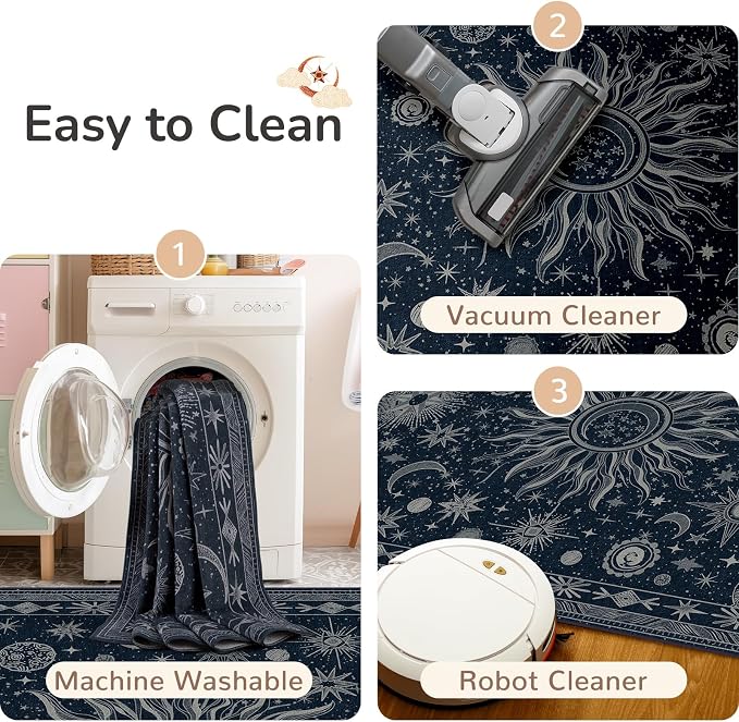 Vacuum-Friendly, 5x7 Washable Area Rug - Image 6