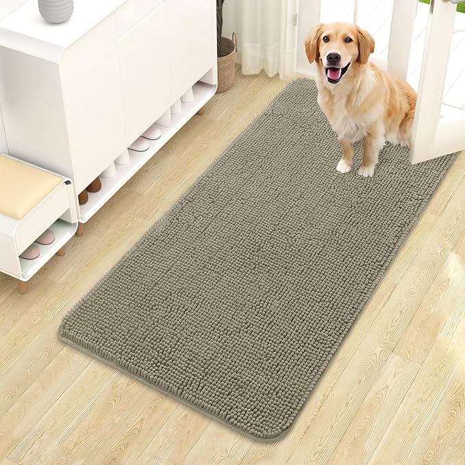 OLANLY Dog Door Mat for Muddy Paws 44x24, Absorbs Moisture and Dirt, Absorbent by OLANLY