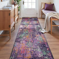 Washable Area Rugs 2'x8' Non-Slip Modern Abstract Soft by RELEANY