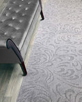Custom Length Hallway Runner Rug, Slip Resistant, Floral Grey, 26 Inch X 9 feet by ORFAHOME