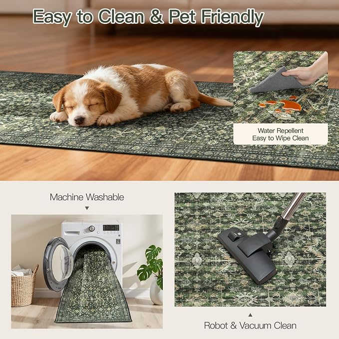 Lofus 2x10 Area Rug for Hallways, Low Pile Soft Carpet Runner for Kitchen - Image 6