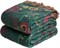 MSGKV Boho Throw Blanket for Couch and Sofa Cotton Blankets for Living Room by MSGKVHomeTextiles
