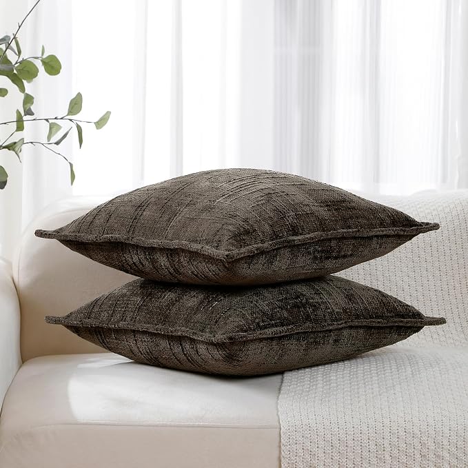HPUK Fall Chenille Soft Throw Pillow Covers 18x18 Set of 2, Accent Cushion - Image 4