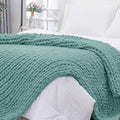 Bigacogo Chunky Knit Throw Blanket by Bigacogo