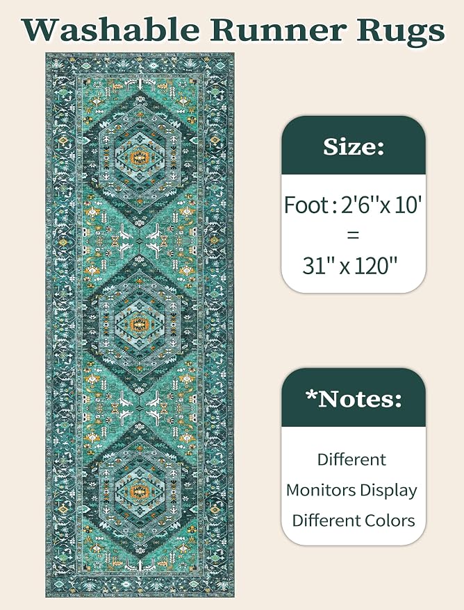 SERISSA Boho Washable Runner Rug - Image 6