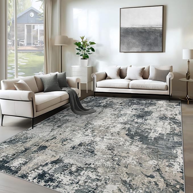 XLUEZ 6x9 Area Rugs for Living Room, Washable Modern Abstract Large Area Rug by XLUEZ