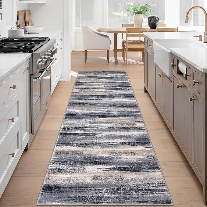 Lansny Modern Abstract Runner Rug 3x8 - Image 2