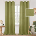 LAMIT Moss Green Linen Curtains by LAMIT