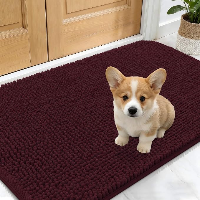 OLANLY Dog Door Mat for Muddy Paws 30x17, Absorbs Moisture and Dirt, Absorbent by OLANLY