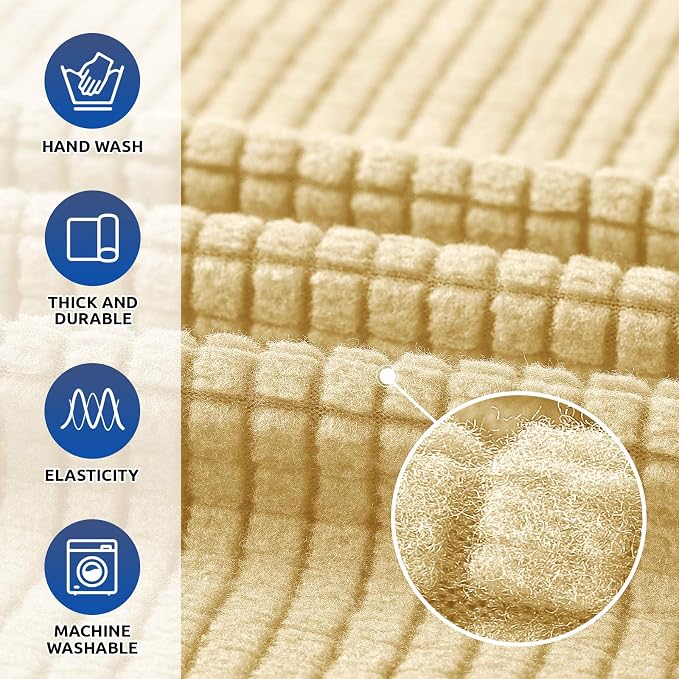 KEKUOU Stretch Oversized Sofa Slipcover 1 Piece Couch Sofa Cover Furniture - Image 3