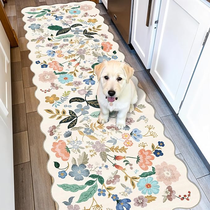 2x6 Washable Hallway Runner Rug: Floral Kitchen Rugs by HYHAOYUNLAI
