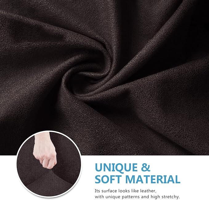 Leather Look Couch Cushion Covers Sofa Seat Slipcovers Sets Couches Furniture - Image 5