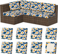 8Pcs Stretch Patio Cushion Covers, Outdoor Couch & Sofa Replacement Slipcovers by VORSHAPE