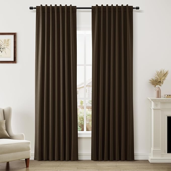 Guken 100% Blackout Curtains 84 Inch Length 2 Panels Set by Guken