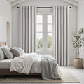 Grey Linen Blackout Curtains for Living Room 2 Panels Set 92 Inches Long Linen by Topfinel