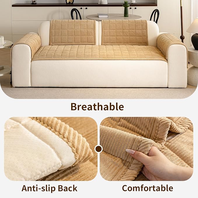 Couch Covers for Dogs Washable, 27.6"x70.9" Non Slip Couch Covers for Loveseat - Image 4