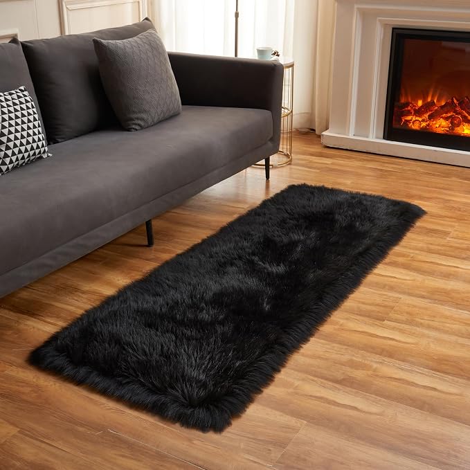 EasyJoy Ultra Soft Fluffy Rugs Faux Fur Rug Chair Cover Seat Pad Fuzzy Area Rug - Image 3