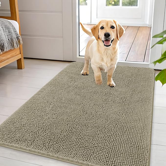 OLANLY Dog Door Mat for Muddy Paws 44x32, Absorbs Moisture and Dirt, Absorbent by OLANLY
