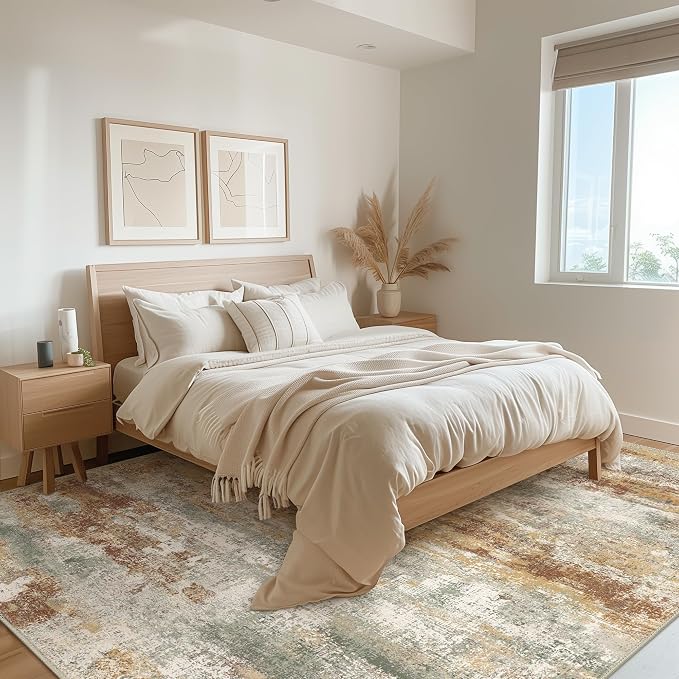 Area Rugs 5x8 for Living Room Bedroom, Modern Abstract Machine Washable Rug - Image 5