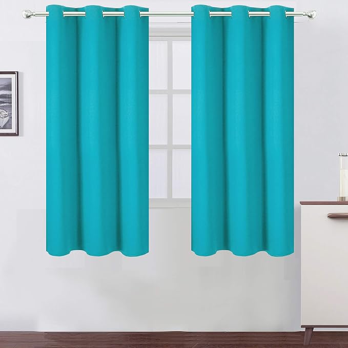 LEMOMO Teal Blackout Curtains 34 x 63 Inch Length/Set of 2 Curtain by Lemomo