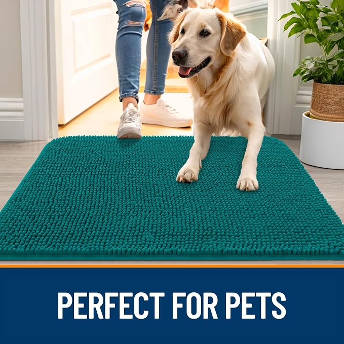OLANLY Dog Door Mat for Muddy Paws 44x24, Absorbs Moisture and Dirt, Absorbent - Image 6