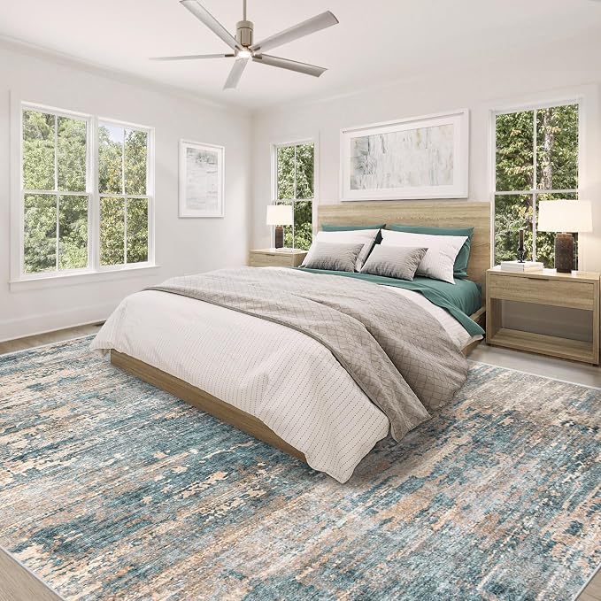 XLUEZ 9x12 Area Rug for Living Room, Washable Modern Abstract Large Area Rug - Image 4