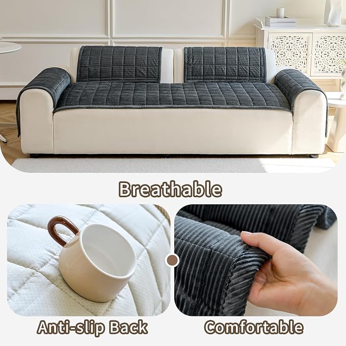 Couch Covers for Dogs Washable, Non Slip Couch Covers for Loveseat Sofa Pet - Image 4