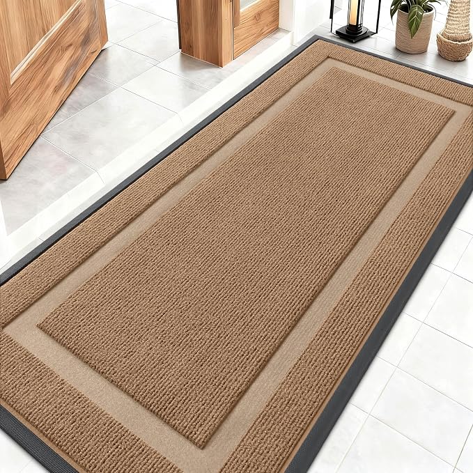 OLANLY Front Door Mat Indoor Outdoor Entrance, Waterproof All-Season, by OLANLY