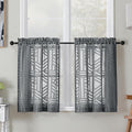 Simplebrand Semi Sheer Charcoal Grey Curtains 30 Inch Length 2 Panels, by Simplebrand