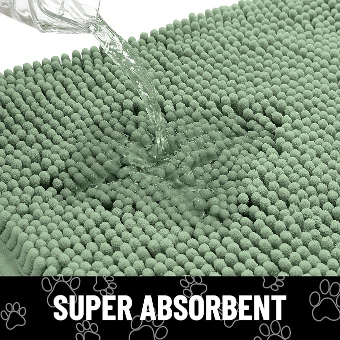 Smiry Dog Door Mat for Muddy Paws, Absorbent Dirt Trapper Non Slip Quick Dry - Image 5