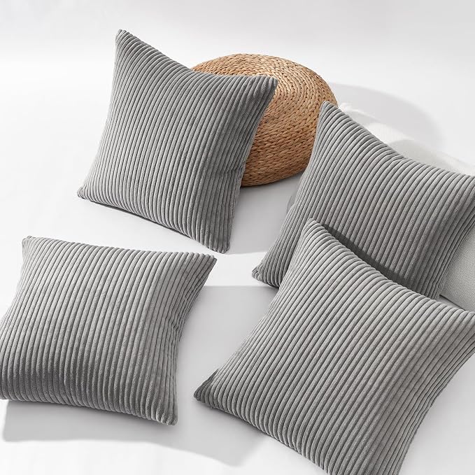 Topfinel Decorative Light Grey Throw Pillow Covers Cushion Cases, Mix and Match - Image 3
