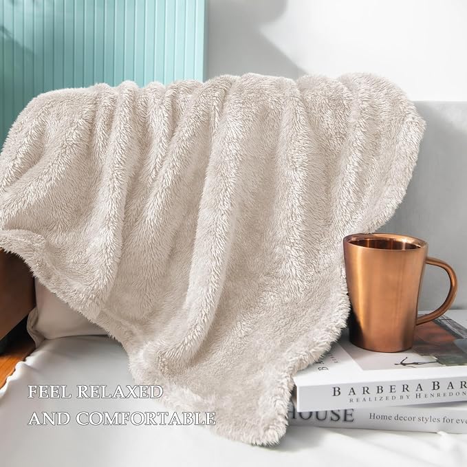 Exclusivo Mezcla Plush Fuzzy Fleece Throw Blanket Extra Large, Super Soft - Image 4