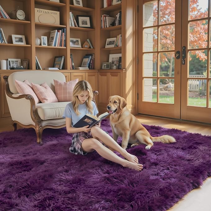 Rugs for Living Room 6x9, Alfombras para Salas Shag Large Plush Soft Area Rug - Image 4