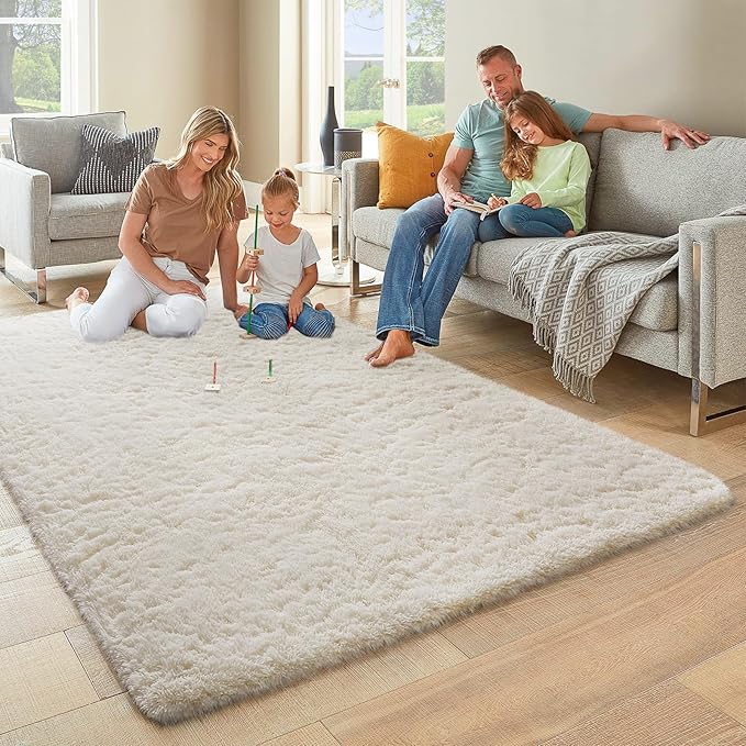 Ophanie 6x9 Area Rugs, Upgrade Non-Slip Fluffy Soft Rugs - Image 3