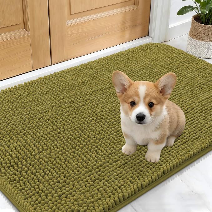 OLANLY Dog Door Mat for Muddy Paws 24x16, Absorbs Moisture and Dirt, Absorbent by OLANLY