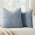 MIULEE Dustyblue Decorative Throw Pillow Covers 18x18 Inch by MIULEE