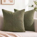 Fancy Homi 2 Packs Olive Green Samll Decorative Throw Pillow Covers 14x14 Inch by Fancy+Homi