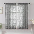Chyhomenyc Charcoal Grey Short Curtains 45 Inch Length 2 Panels, Light by Chyhomenyc
