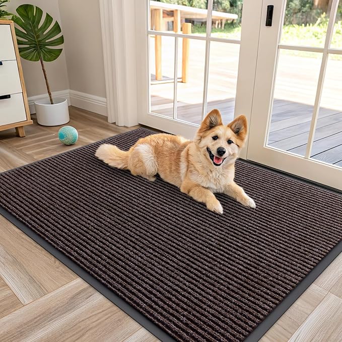 OLANLY Front Door Mat Indoor Outdoor Entrance, Waterproof Heavy Duty Doormat by OLANLY