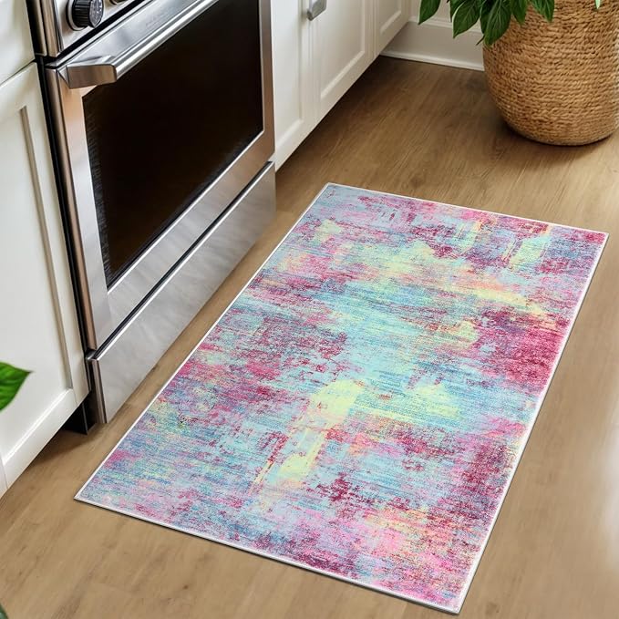 IOHOUZE Small Abstract Area Rug 2x3 Ft Entryway Rugs Washable Door Mat Indoor - Image 8