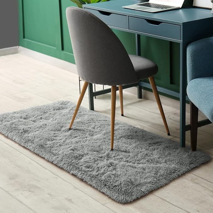 Amearea Shag Small Rug, Fluffy 2x4 Feet Throw Rugs - Image 4