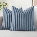 decorUhome Cozy Faux Fur Throw Pillow Covers 24x24 Set of 2 Decorative Soft by decorUhome