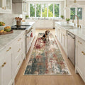Washable Area Rugs 2'6''x8 Non-Slip Modern Abstract Soft by RELEANY