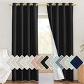 NICETOWN Vintage Open Linen Weave Flax Thermal Black Curtains by NICETOWN