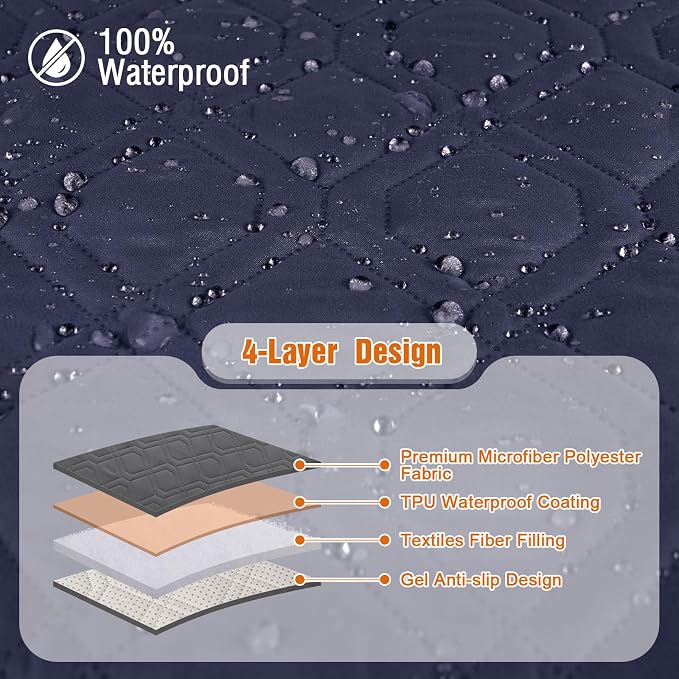 VANSOFY Waterproof Recliner Couch Covers, Sofa Covers 1-Piece Washable - Image 5