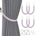 NICEEC 4 Pack Natural Cotton Rope Curtain Tiebacks Elegant Boho Style by NICEEC