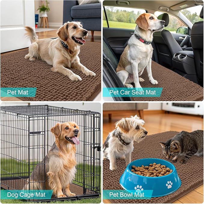 OLANLY Dog Door Mat for Muddy Paws 40x24, Absorbs Moisture and Dirt, Absorbent - Image 7