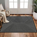 Latte&Fog 2x3 Entryway Rug, Small Modern Abstract Door Mat, Washable Kitchen Rug by LatteFog